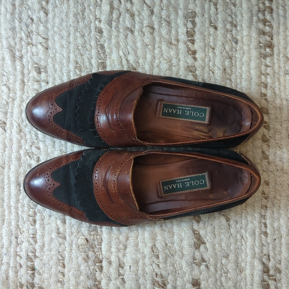 Vintage Cole Haan Leather and Suede Loafers